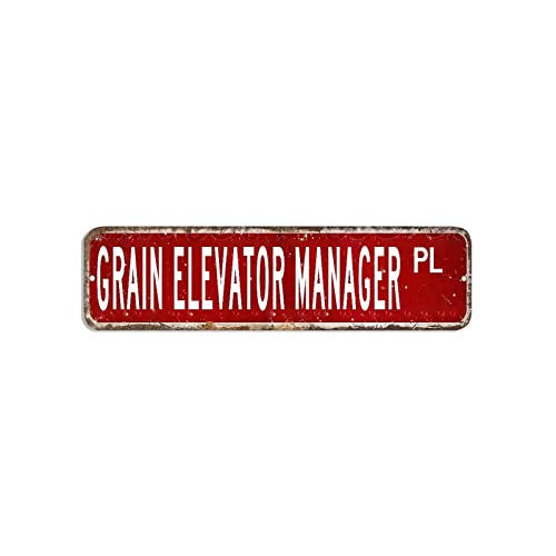 Grain Elevator Manager Straßenschild Getreide Aufzug Manager Geschenk Beruf Metallschild 7,6 x 30,5 cm personalisiertes, winddichtes Metall-Blechschild lustige Wanddekoration für Bauernhaus, Zaun Grain Elevator Manager Straßenschild Getreide Aufzug Manager Geschenk Beruf Metallschild 7,6 x 30,5 cm personalisiertes, winddichtes Metall-Blechschild lustige Wanddekoration für Bauernhaus, Zaun von hyxxiqin0e