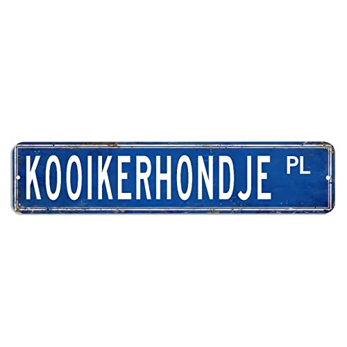 Kooikerhondje Straßenschild, Wildtier-Blechschild, 10,2 x 45,7 cm, personalisierbar, einfach zu montieren, Aluminiumschild, Retro-Metallschild für Bars, Zuhause, Biermann, Höhle, Garage Kooikerhondje Straßenschild, Wildtier-Blechschild, 10,2 x 45,7 cm, personalisierbar, einfach zu montieren, Aluminiumschild, Retro-Metallschild für Bars, Zuhause, Biermann, Höhle, Garage von hyxxiqin0e