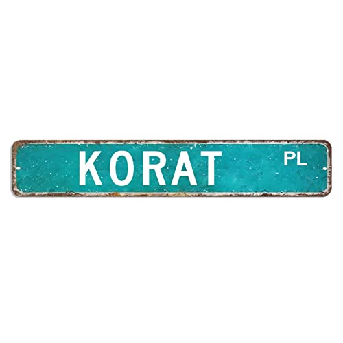 Korat Straßenschild Zoo Enclosure Blechschild 7,6 x 45,7 cm benutzerdefiniertes rostfreies Metall-Blechschild Landhaus-Metallschild für Zuhause, Küche, Café, Zuhause, Straße Korat Straßenschild Zoo Enclosure Blechschild 7,6 x 45,7 cm benutzerdefiniertes rostfreies Metall-Blechschild Landhaus-Metallschild für Zuhause, Küche, Café, Zuhause, Straße von hyxxiqin0e
