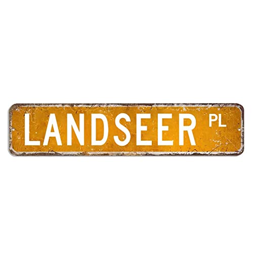 Landseer Straßenschild Zoo Blechschild, 10,2 x 45,7 cm, benutzerdefiniertes, rostfreies Aluminiumschild, schickes Schild, Blechschild für Garage, Männerhöhle, Bar, Küche Landseer Straßenschild Zoo Blechschild, 10,2 x 45,7 cm, benutzerdefiniertes, rostfreies Aluminiumschild, schickes Schild, Blechschild für Garage, Männerhöhle, Bar, Küche von hyxxiqin0e