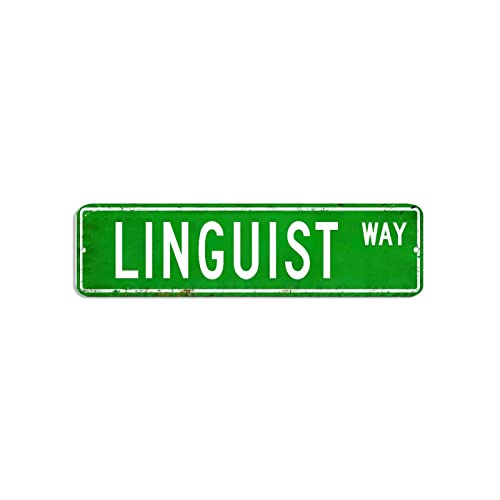 Linguist Straßenschild, Geschenk für Linguisten, Beruf, Blechschild, 7,6 x 30,5 cm, personalisierbar, langlebige Metall-Wandkunst, modernes Poster, Dekoration für Büro, Schlafzimmer, Wohnzimmer, Club Linguist Straßenschild, Geschenk für Linguisten, Beruf, Blechschild, 7,6 x 30,5 cm, personalisierbar, langlebige Metall-Wandkunst, modernes Poster, Dekoration für Büro, Schlafzimmer, Wohnzimmer, Club von hyxxiqin0e