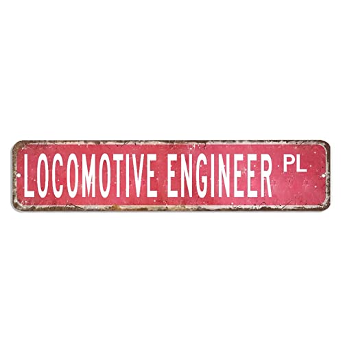 Lokomotive Ingenieur Straßenschild Lokomotive Ingenieur Liebhaber Geschenk Beruf Metallschilder 10,2 x 45,7 cm personalisiertes winddichtes Schild Blechschild Mode Eisenmalerei für Garage, Bar Lokomotive Ingenieur Straßenschild Lokomotive Ingenieur Liebhaber Geschenk Beruf Metallschilder 10,2 x 45,7 cm personalisiertes winddichtes Schild Blechschild Mode Eisenmalerei für Garage, Bar von hyxxiqin0e