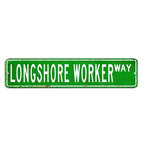 Longshore Arbeiter Straßenschild Longshore Arbeiter Liebhaber Geschenk Beruf Blechschild 10,2 x 45,7 cm personalisiertes, winddichtes Aluminium-Metallschild modernes Schild Dekor für Geschäft, Zuhause Longshore Arbeiter Straßenschild Longshore Arbeiter Liebhaber Geschenk Beruf Blechschild 10,2 x 45,7 cm personalisiertes, winddichtes Aluminium-Metallschild modernes Schild Dekor für Geschäft, Zuhause von hyxxiqin0e