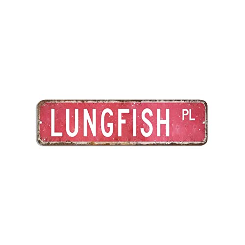 Lungfish Straßenschild, Waldtier-Metallschild, 7,6 x 30,5 cm, personalisierbar, einfach zu montieren, Aluminiumschild, Wandschild, Dekoration für Zuhause, Straßentor, Bars, Restaurants Lungfish Straßenschild, Waldtier-Metallschild, 7,6 x 30,5 cm, personalisierbar, einfach zu montieren, Aluminiumschild, Wandschild, Dekoration für Zuhause, Straßentor, Bars, Restaurants von hyxxiqin0e