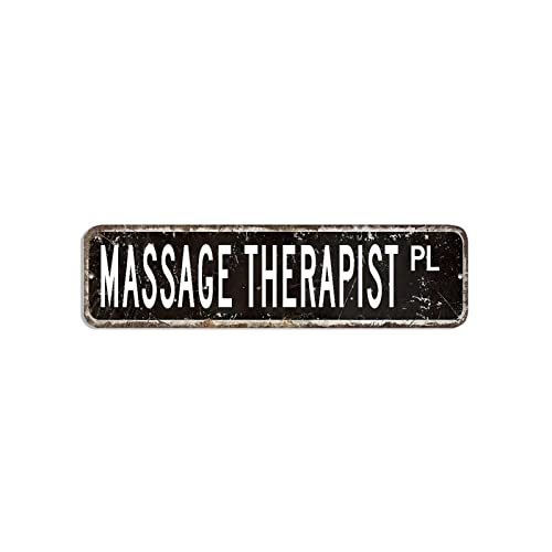Metallschild für Massagetherapeuten, Geschenk, Beruf, 7,6 x 30,5 cm, einfach zu montieren, Aluminium-Metallschild, Bauernhaus-Poster, Plakette für Restaurant, Bar, Pub, Geschäft, Straße von hyxxiqin0e