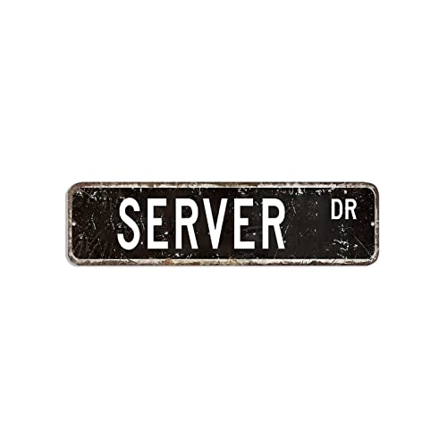 Metallschild für Server-Liebhaber, Geschenk, Beruf, 7,6 x 30,5 cm, personalisiertes, langlebiges Aluminium-Metallschild, Poster, Plakette für Zuhause, Wohnzimmer, Küche, Outdoor von hyxxiqin0e
