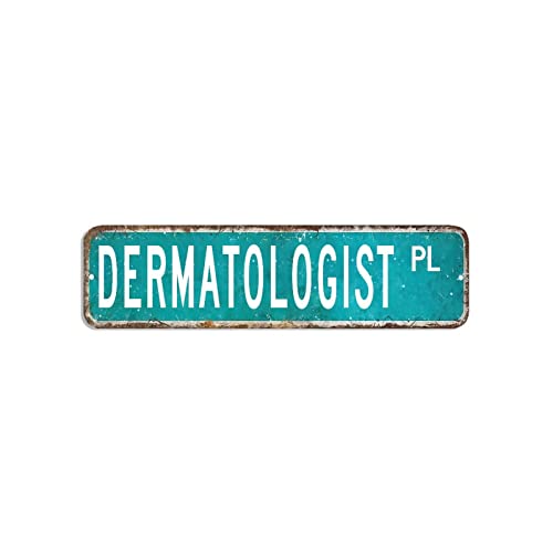 Metallschild mit Aufschrift "Dermatologen", Geschenk für Dermatologen Beruf, 7,6 x 30,5 cm, einfach zu montieren, rustikales Eisengemälde für Zuhause, Küche, Badezimmer, Männerhöhle von hyxxiqin0e
