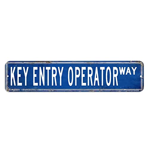 Metallschild mit Aufschrift "Key Entry Operator Operator Lover", Geschenk, Beruf, 10,2 x 45,7 cm, personalisierbar, rostfrei, Blechschild, moderne Wanddekoration, Kunst für Cafés, Bars, Pubs Metallschild mit Aufschrift "Key Entry Operator Operator Lover", Geschenk, Beruf, 10,2 x 45,7 cm, personalisierbar, rostfrei, Blechschild, moderne Wanddekoration, Kunst für Cafés, Bars, Pubs von hyxxiqin0e