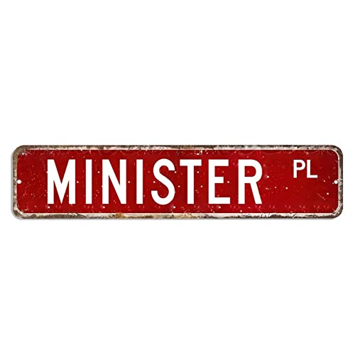 Minister Straßenschild, Minister-Geschenk, Beruf, Blechschild, 10,2 x 45,7 cm, personalisierbar, einfach zu montieren, Wandschild, Dekoration für Menschen, Höhle, Bauernhof, Wand, Badezimmer Minister Straßenschild, Minister-Geschenk, Beruf, Blechschild, 10,2 x 45,7 cm, personalisierbar, einfach zu montieren, Wandschild, Dekoration für Menschen, Höhle, Bauernhof, Wand, Badezimmer von hyxxiqin0e