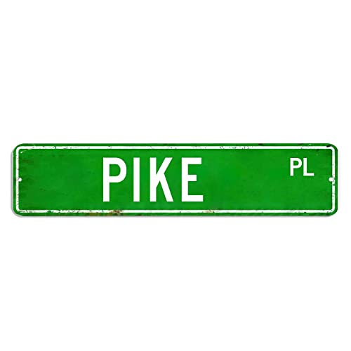 Pike Street Sign Wildlife Crossing Blechschild, 10,2 x 45,7 cm, personalisierbar, einfach zu montieren, Metallblechschild, Retro-Metallschild für Bier, Club, Bar, Pub, Café, Männerhöhle Pike Street Sign Wildlife Crossing Blechschild, 10,2 x 45,7 cm, personalisierbar, einfach zu montieren, Metallblechschild, Retro-Metallschild für Bier, Club, Bar, Pub, Café, Männerhöhle von hyxxiqin0e