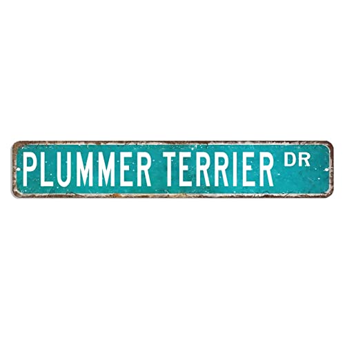 Plummer Terrier Straßenschild Hundepfote Metallschild 7,6 x 45,7 cm, benutzerdefiniertes, rostfreies Aluminiumschild, inspirierte Wandkunst, Dekoration für Bar, Pub, Garage, Männerhöhle, Zuhause Plummer Terrier Straßenschild Hundepfote Metallschild 7,6 x 45,7 cm, benutzerdefiniertes, rostfreies Aluminiumschild, inspirierte Wandkunst, Dekoration für Bar, Pub, Garage, Männerhöhle, Zuhause von hyxxiqin0e