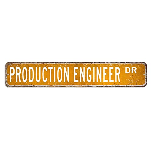 Production Engineer Straßenschild, Produktionsingenieur, Dekor, Beruf, Metallschilder, 7,6 x 45,7 cm, personalisiertes, lichtbeständiges Aluminium-Metallschild, Bauernhaus-Plakette, Blechschild für Production Engineer Straßenschild, Produktionsingenieur, Dekor, Beruf, Metallschilder, 7,6 x 45,7 cm, personalisiertes, lichtbeständiges Aluminium-Metallschild, Bauernhaus-Plakette, Blechschild für von hyxxiqin0e