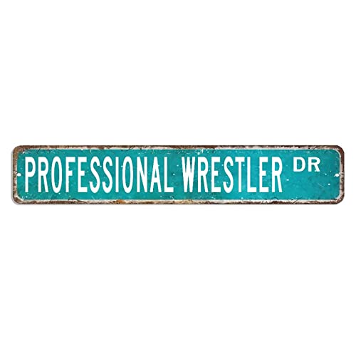 Professionelles Wrestler-Straßenschild für professionelle Wrestlerliebhaber, Geschenk, Beruf, Metallschild, 7,6 x 45,7 cm, personalisierbar, langlebig, Blechschild für Büro, Schlafzimmer, Wohnzimmer Professionelles Wrestler-Straßenschild für professionelle Wrestlerliebhaber, Geschenk, Beruf, Metallschild, 7,6 x 45,7 cm, personalisierbar, langlebig, Blechschild für Büro, Schlafzimmer, Wohnzimmer von hyxxiqin0e