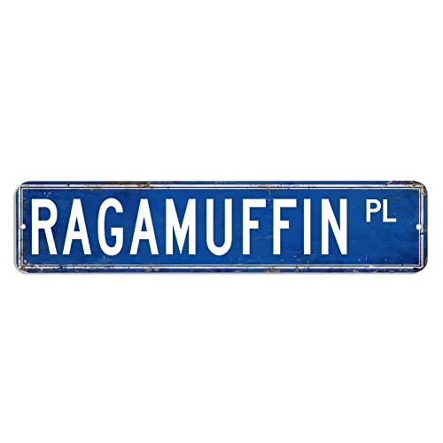 Ragamuffin-Straßenschild Zoo-Gehege, Metallschild, 10,2 x 45,7 cm, maßgeschneidertes, lichtbeständiges Aluminiumschild, schickes Blechschild für Zuhause, Cafés, Büro, Geschäft, Kneipen Ragamuffin-Straßenschild Zoo-Gehege, Metallschild, 10,2 x 45,7 cm, maßgeschneidertes, lichtbeständiges Aluminiumschild, schickes Blechschild für Zuhause, Cafés, Büro, Geschäft, Kneipen von hyxxiqin0e