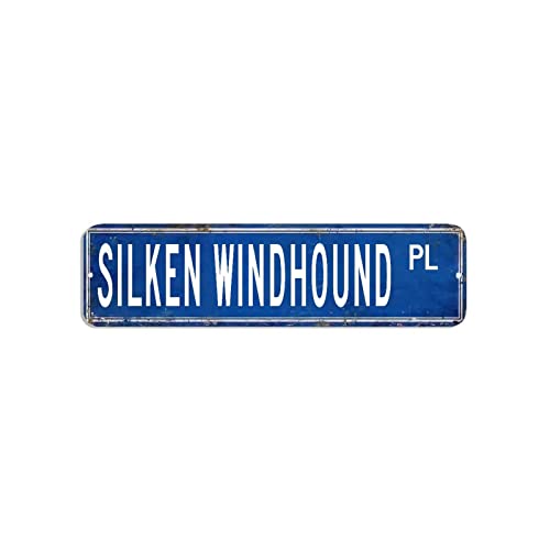 Silken Windhound-Straßenschild Zoo-Gehege, Blechschild, 7,6 x 30,5 cm, individuelles lichtbeständiges Metall-Blechschild, modisches Poster, Kunstdesign für Zuhause, Bar, Pub, Küche, Garage Silken Windhound-Straßenschild Zoo-Gehege, Blechschild, 7,6 x 30,5 cm, individuelles lichtbeständiges Metall-Blechschild, modisches Poster, Kunstdesign für Zuhause, Bar, Pub, Küche, Garage von hyxxiqin0e