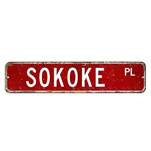Sokoke Straßenschild, Jagd, Angeln, Tier, Metallschild, 10,2 x 45,7 cm, einfach zu montieren, antikes Wandschild, Poster für Cafés, Bars, Pubs, Geschäfte, Zuhause, Männerhöhle Sokoke Straßenschild, Jagd, Angeln, Tier, Metallschild, 10,2 x 45,7 cm, einfach zu montieren, antikes Wandschild, Poster für Cafés, Bars, Pubs, Geschäfte, Zuhause, Männerhöhle von hyxxiqin0e