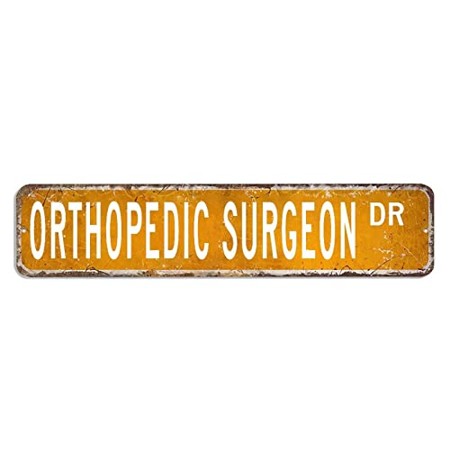 Straßenschild für orthopädische Chirurgen, Geschenk für orthopädische Chirurgen, Beruf, Metallschild, 10,2 x 45,7 cm, rostfreies Aluminium-Metallschild, Retro-Poster, Kunst-Design für Bier, Taverne von hyxxiqin0e