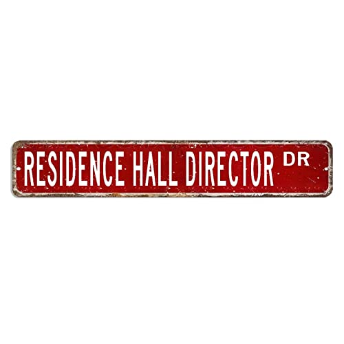 Straßenschild mit Aufschrift "Residence Hall Director Residence Hall Director", Geschenk, Beruf, Blechschild, 7,6 x 45,7 cm, personalisiertes, lichtbeständiges Blechschild, Vintage-Wanddekoration Straßenschild mit Aufschrift "Residence Hall Director Residence Hall Director", Geschenk, Beruf, Blechschild, 7,6 x 45,7 cm, personalisiertes, lichtbeständiges Blechschild, Vintage-Wanddekoration von hyxxiqin0e