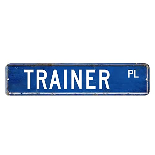 Trainer Straßenschild Trainer Decor Beruf Aluminiumschild 10,2 x 45,7 cm personalisiertes, rostfreies Schild Blechschild Retro-Stil Metallschild für Männerhöhle, Bar, Garage, Männerhöhle Trainer Straßenschild Trainer Decor Beruf Aluminiumschild 10,2 x 45,7 cm personalisiertes, rostfreies Schild Blechschild Retro-Stil Metallschild für Männerhöhle, Bar, Garage, Männerhöhle von hyxxiqin0e