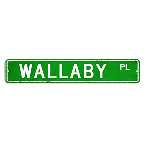 Wallaby Straßenschild Bauernhoftier-Blechschild, 7,6 x 45,7 cm, benutzerdefiniertes, lichtbeständiges Aluminiumschild, Vintage-Poster, Plakette für Cafés, Bars, Pubs, Geschäfte, Männerhöhle Wallaby Straßenschild Bauernhoftier-Blechschild, 7,6 x 45,7 cm, benutzerdefiniertes, lichtbeständiges Aluminiumschild, Vintage-Poster, Plakette für Cafés, Bars, Pubs, Geschäfte, Männerhöhle von hyxxiqin0e