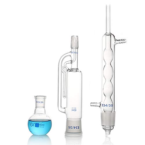 hzexun Fat Extractor Serpentine Sphärische verdickte Destilliergeräte Standkolben Soxhlet Extractor (250ml,spherical) von hzexun