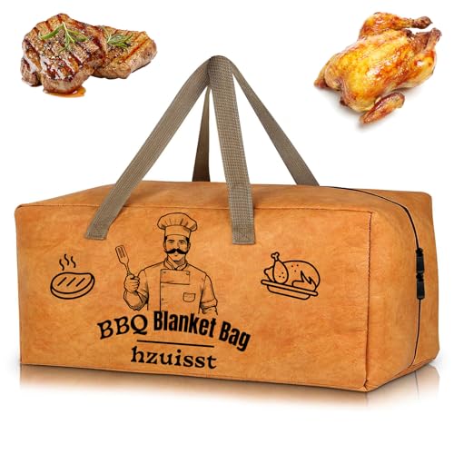 Hzuisst Fleischruhebeutel, Grilldecke zum Ruhen von Fleisch, Wiederverwendbar Isolierte BBQ Grill Bratenruhe Beutel Aluminium mit Weitem Eingang für Brisket, Truthahn, Schweinefleisch, Picknick Partys von hzuisst