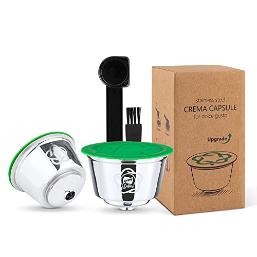 I Cafilas für 2 Stück Dolce Gusto Wiederverwendbare Kapseln, Kaffeekapseln aus Edelstahl Wiederverwendbar für Dolce Gusto von i Cafilas