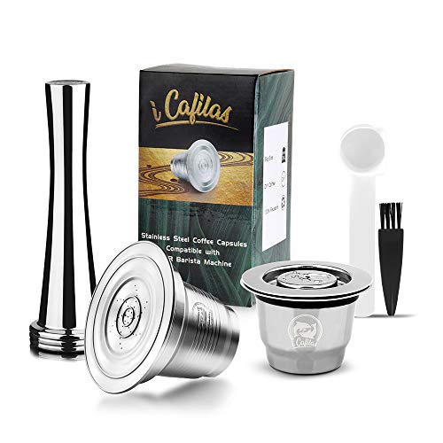 i Cafilas Kaffeekapseln wiederaufladbar Edelstahl kompatibel mit Philips L’OR BARISTA,Wiederbefüllbare Philips LOR Kaffeekapsel,Wiederverwendbare Refill-Kapsel kapseln für Philips LOR,2 kapseln von i Cafilas