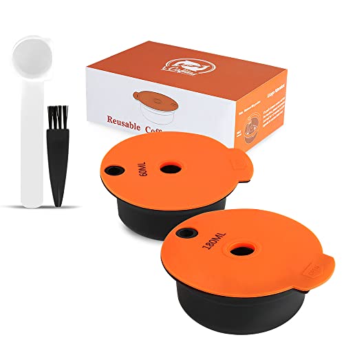 I Cafilas Wiederbefüllbare Kaffeekapsel für Tassimo Bosch - Wiederverwendbare Refill-Kapsel und Kaffeefilter, 2 Stück 60ml+180ml von i Cafilas