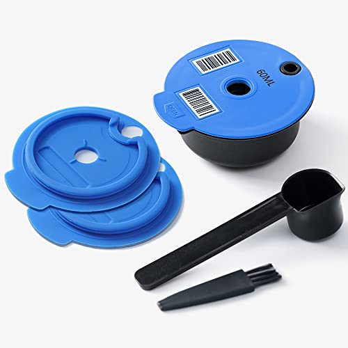 i Cafilas Wiederverwendbare Kaffeekapsel Kaffeefilter für Tassimo Bosch,Nachfüllbare Kaffeekapsel Kompatibel mit Tassimo Bosch, 1 180ml Kapsel + 2 Disc Lids Ersatzkappen von i Cafilas