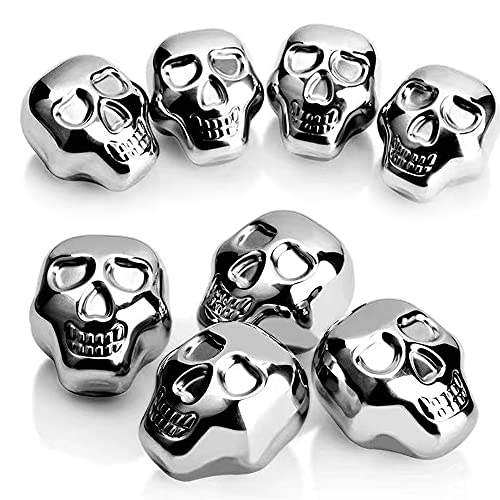 Whisky Steine Edelstahl Eiswürfel SCHÄDEL Ball Set-4 Wiederverwendbare Kühlsteine Geschenkset Ice Whiskey Stones Rocks Whisky Steine Edelstahl Eiswürfel SCHÄDEL Ball Set-4 Wiederverwendbare Kühlsteine Geschenkset Ice Whiskey Stones Rocks von i Kito