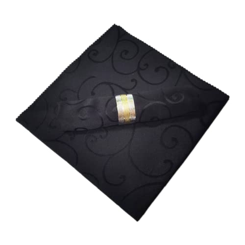 i-Sure Quadratische Servietten, aus hochwertigem Polyester, Schwarz, 4 Stück von i-Sure