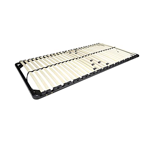 i-flair® Lattenrost 100x200 cm, Lattenrahmen mit 28 Federholzleisten und Mittelzonenverstellung, für alle Matratzen geeignet von i-flair