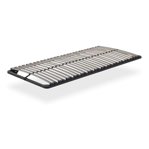 i-flair® Ortho Lattenrost 80x200cm Lattenrahmen mit 28 Federholzleisten und Mittelgurt, Stabiler Stahlrahmen für alle Matratzen geeignet von i-flair