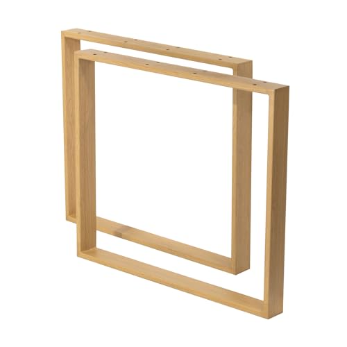 i-flair 2er-Set Kufen-Tischgestell 80 × 71 cm – Metallgestell in Eiche-Holzoptik, 80 × 20 mm Vierkantprofil, einfache Montage, Industrial-Design für DIY-Esstisch & Schreibtisch i-flair 2er-Set Kufen-Tischgestell 80 × 71 cm – Metallgestell in Eiche-Holzoptik, 80 × 20 mm Vierkantprofil, einfache Montage, Industrial-Design für DIY-Esstisch & Schreibtisch von i-flair