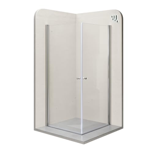 i-flair Duschkabine 75x75 cm Höhe: 190 cm - Eckdusche mit Pendeltüren aus ESG Sicherheitsglas #861 von i-flair