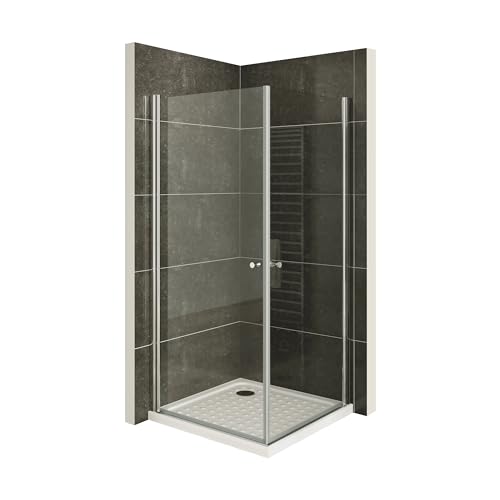 i-flair Duschkabine 90x95 cm Höhe: 190 cm - Eckdusche mit Pendeltüren aus ESG Sicherheitsglas #861 von i-flair