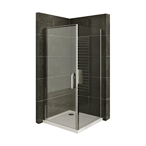 i-flair Duschkabine NICOLE mit Fronteinstieg 90x100 cm - Tür: 90 cm Eckduschkabine aus 8mm durchsichtigem Nano ESG Sicherheitsglas - LINKS UND RECHTS MONTIERBAR! - DK668 von i-flair