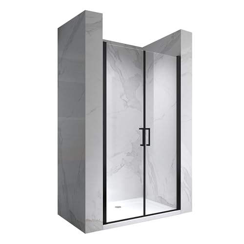 i-flair Duschtür Lara in Schwarz 92x195 cm Verstellbereich von 92-95 cm, Höhe: 195 cm, Duschabtrennung aus 6 mm durchsichtigem Nano-ESG Sicherheitsglas und Edelstahlgriffe - NC Black i-flair Duschtür Lara in Schwarz 92x195 cm Verstellbereich von 92-95 cm, Höhe: 195 cm, Duschabtrennung aus 6 mm durchsichtigem Nano-ESG Sicherheitsglas und Edelstahlgriffe - NC Black von i-flair