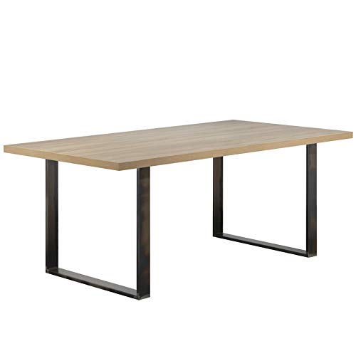 i-flair Esszimmertisch Macon 180x100 cm Kufentisch Holztisch Esstisch Kufengestell Tisch mit Tischplatte und Kufen - Eiche + Industrial i-flair Esszimmertisch Macon 180x100 cm Kufentisch Holztisch Esstisch Kufengestell Tisch mit Tischplatte und Kufen - Eiche + Industrial von i-flair