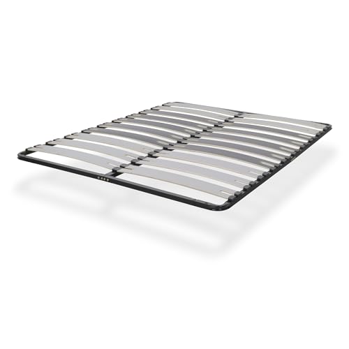 i-flair Lattenrost Deck 140x200 cm - Stabiler Metall-Lattenrahmen mit Breiten Latten für alle Betten und Matratzen geeignet von i-flair
