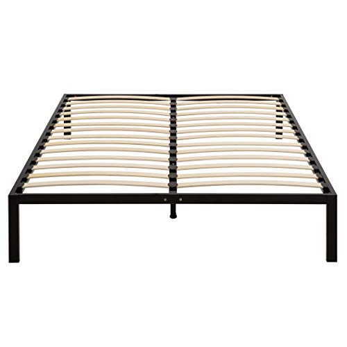 i-flair 160x200 cm Metallbett i-Base, minimalistisches Bettgestell, Futonbett und Gästebett mit Stauraum, Saugroboter und Unterbettbewahrung Freundlich von i-flair