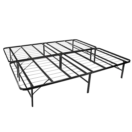 i-flair Metallbett Klappbett 160x200 cm Letto, platzsparendes und langlebiges Faltbett/Gästebett auf Füßen mit Stauraum – alle Größen von i-flair