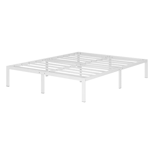 i-flair Metallbett Sappho 200x200 cm – Robustes Doppelbettgestell mit 36 cm Höhe und Stauraum, einfache Montage – Weiß von i-flair