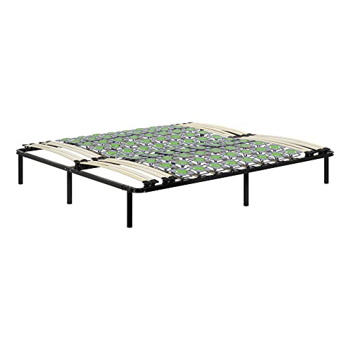 i-flair Metallbett Tellerlattenrost 180x200 cm auf Füßen, Gästebett Ergo IF56 mit Tellerfedern und Stauraum - für alle Matratzen und Betten geeignet von i-flair