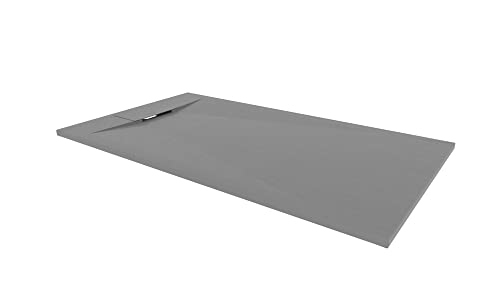 I-Flair SMC POLAR Duschwanne 140x80cm, Extra Flache und Robuste Duschtasse 26MM Mit Anti-Rutsch-Oberfläche In Schiefer-/Steinoptik, Inkl. Ablaufgarnitur Mit Deckel - Grau I-Flair SMC POLAR Duschwanne 140x80cm, Extra Flache und Robuste Duschtasse 26MM Mit Anti-Rutsch-Oberfläche In Schiefer-/Steinoptik, Inkl. Ablaufgarnitur Mit Deckel - Grau von i-flair