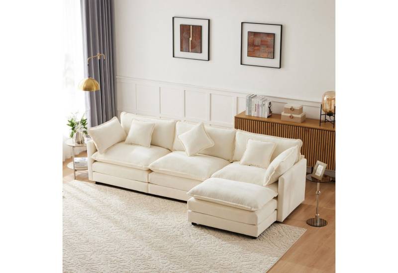 i@home Ecksofa 3 sitzer-Sofa,Polstersofa,L-förmiges Sofa, Ecksofa mit Fußstütze, geeignet für Wohn- und Schlafzimme,grau/beige i@home Ecksofa 3 sitzer-Sofa,Polstersofa,L-förmiges Sofa, Ecksofa mit Fußstütze, geeignet für Wohn- und Schlafzimme,grau/beige von i@home