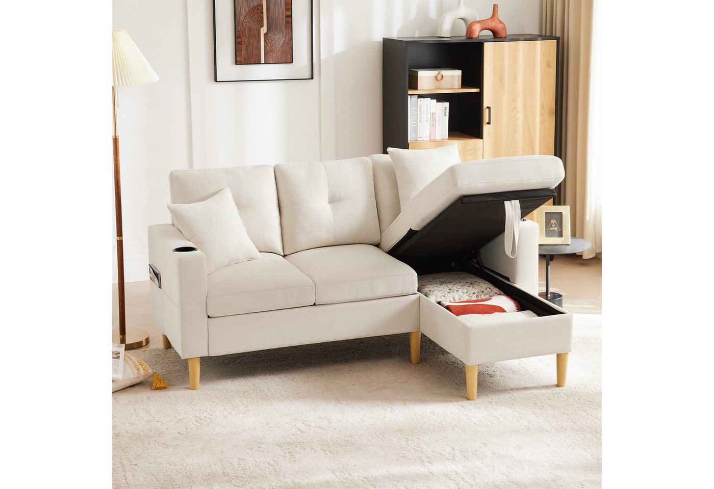 i@home Ecksofa L-förmiges modernes Sofa, 3-Sitzer-Sofa mit Chaiselongue, Stauraum, L-förmiges Schlafsofa mit integriertem Stauraum i@home Ecksofa L-förmiges modernes Sofa, 3-Sitzer-Sofa mit Chaiselongue, Stauraum, L-förmiges Schlafsofa mit integriertem Stauraum von i@home