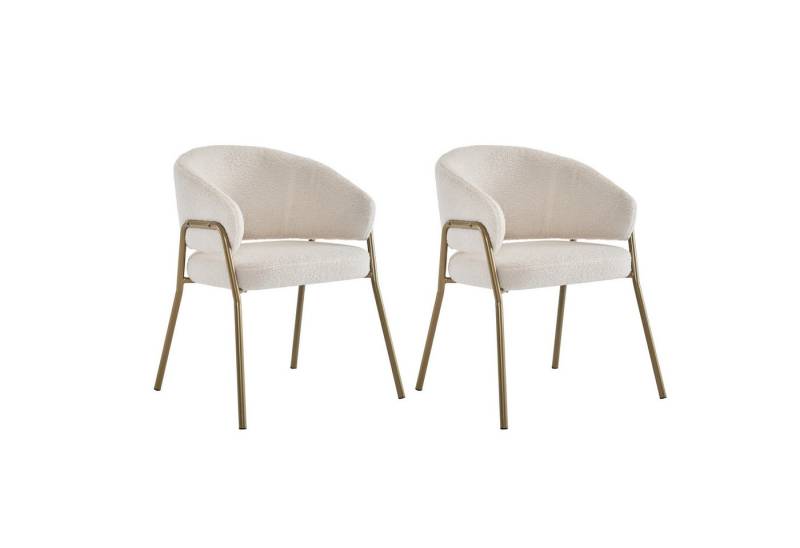 i@home Esszimmerstuhl mit Armlehnen und Rückenlehne (2 St), bis 150 kg belastbar,Weiß von i@home