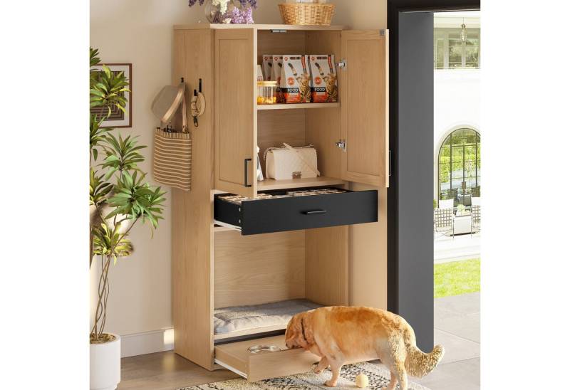 i@home Hochschrank Multifunktionaler Tierschrank in Eichenoptik 160cm hoch von i@home